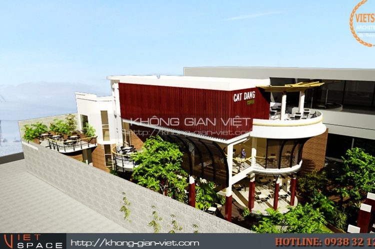 Thiết kế quán cafe sân vườn "Không tên" - Phần Kiến trúc