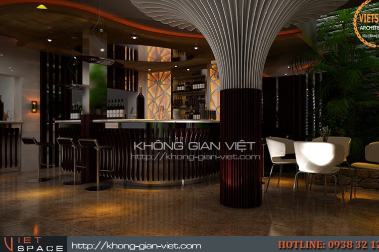 Thiết kế quán cafe sân vườn đẹp “Không tên” – Phần Nội thất