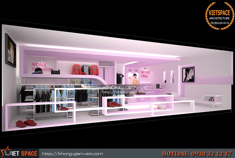 Thiết kế Showroom thời trang More Pink