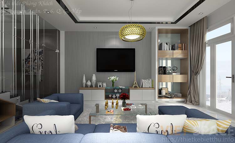 thiết kế nội thất nhà phố hiện địa