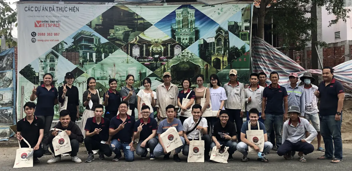 đội ngũ nhân viên thiết kế thi công biệt thự bạc liêu Không Gian Việt