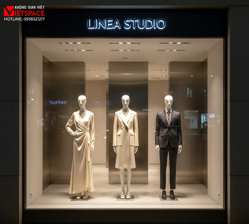 thiết kế cửa hàng thời trang linea studio _9