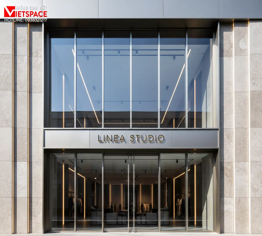 thiết kế cửa hàng thời trang linea studio _2