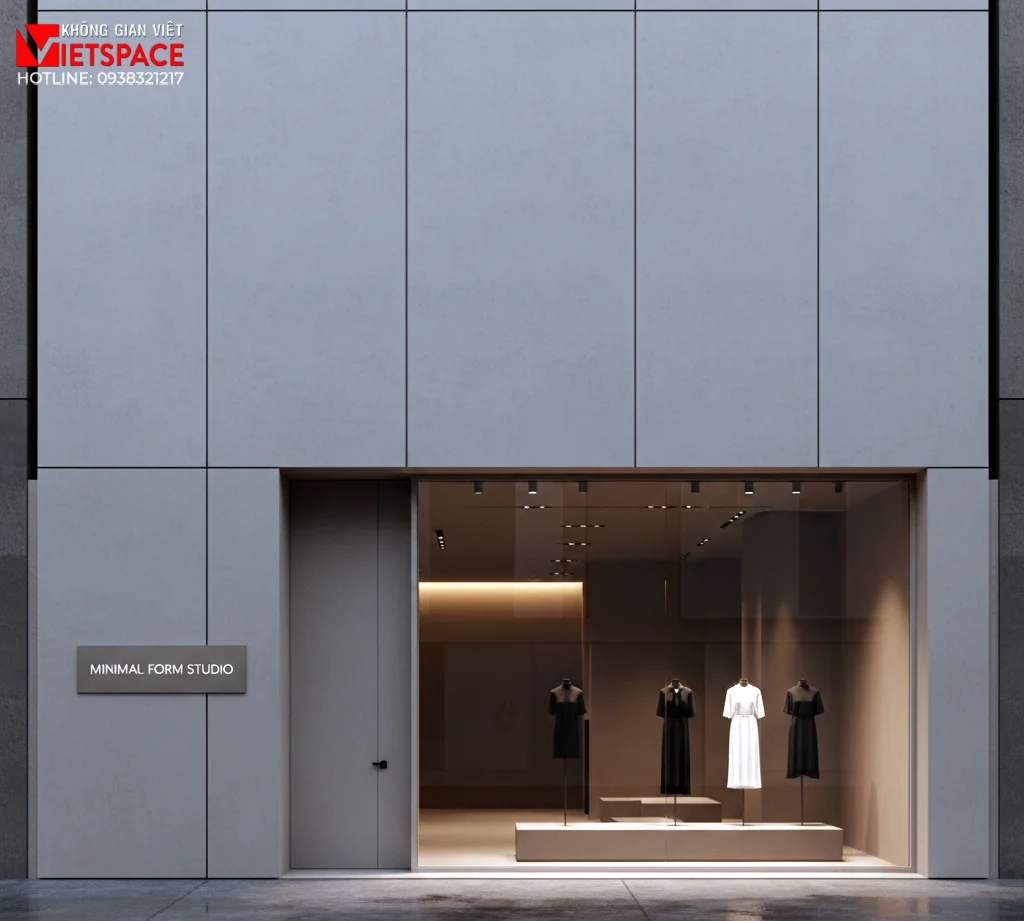 thiết kế cửa hàng thời trang minimal form studio _2