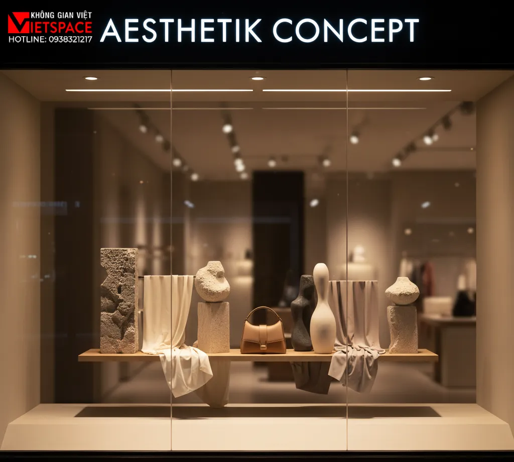 thiết kế cửa hàng thời trang aesthetik concept _16
