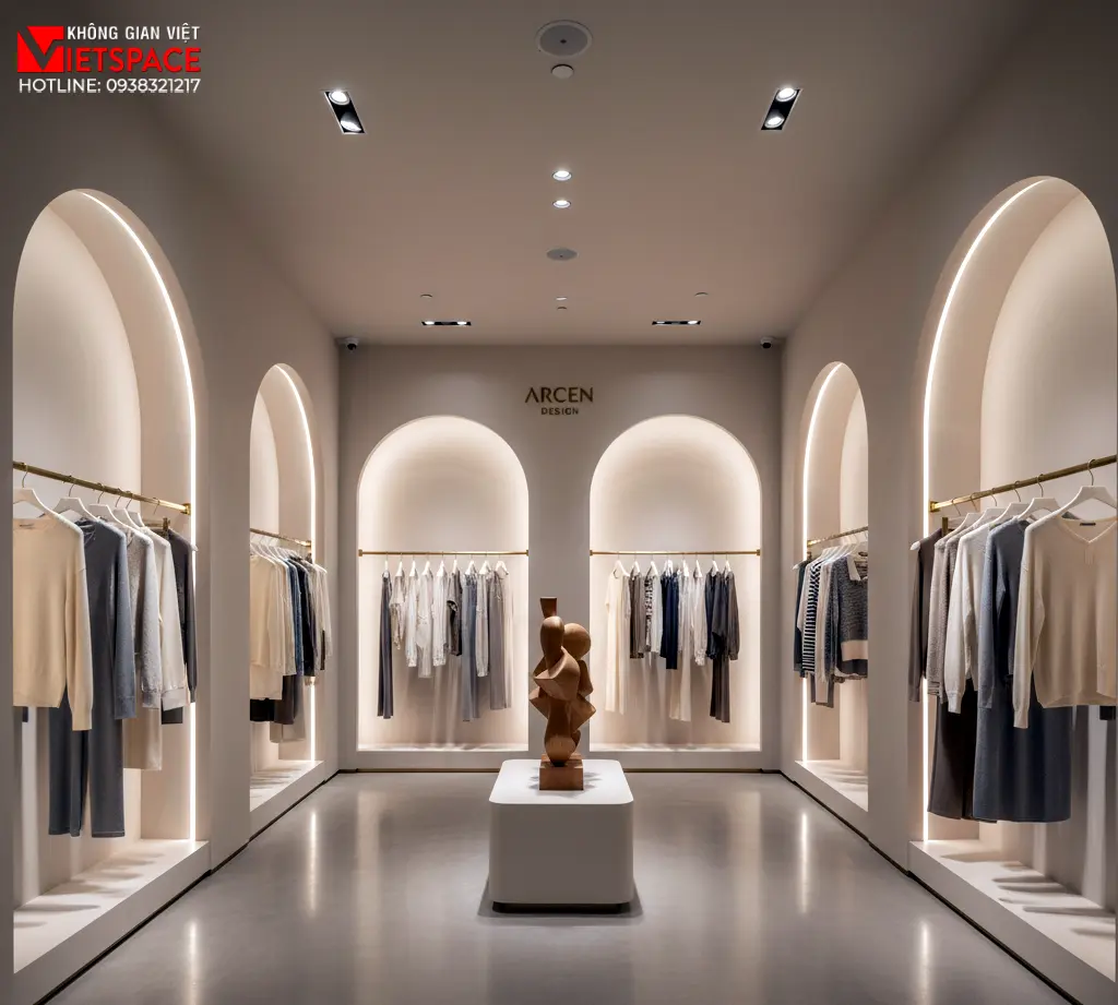 thiết kế cửa hàng thời trang arcen design _12