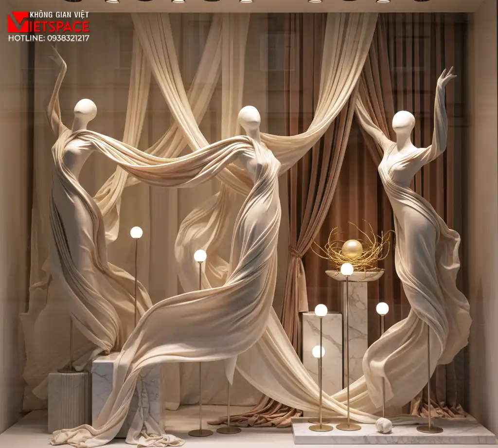 thiết kế cửa hàng thời trang aura atelier _4