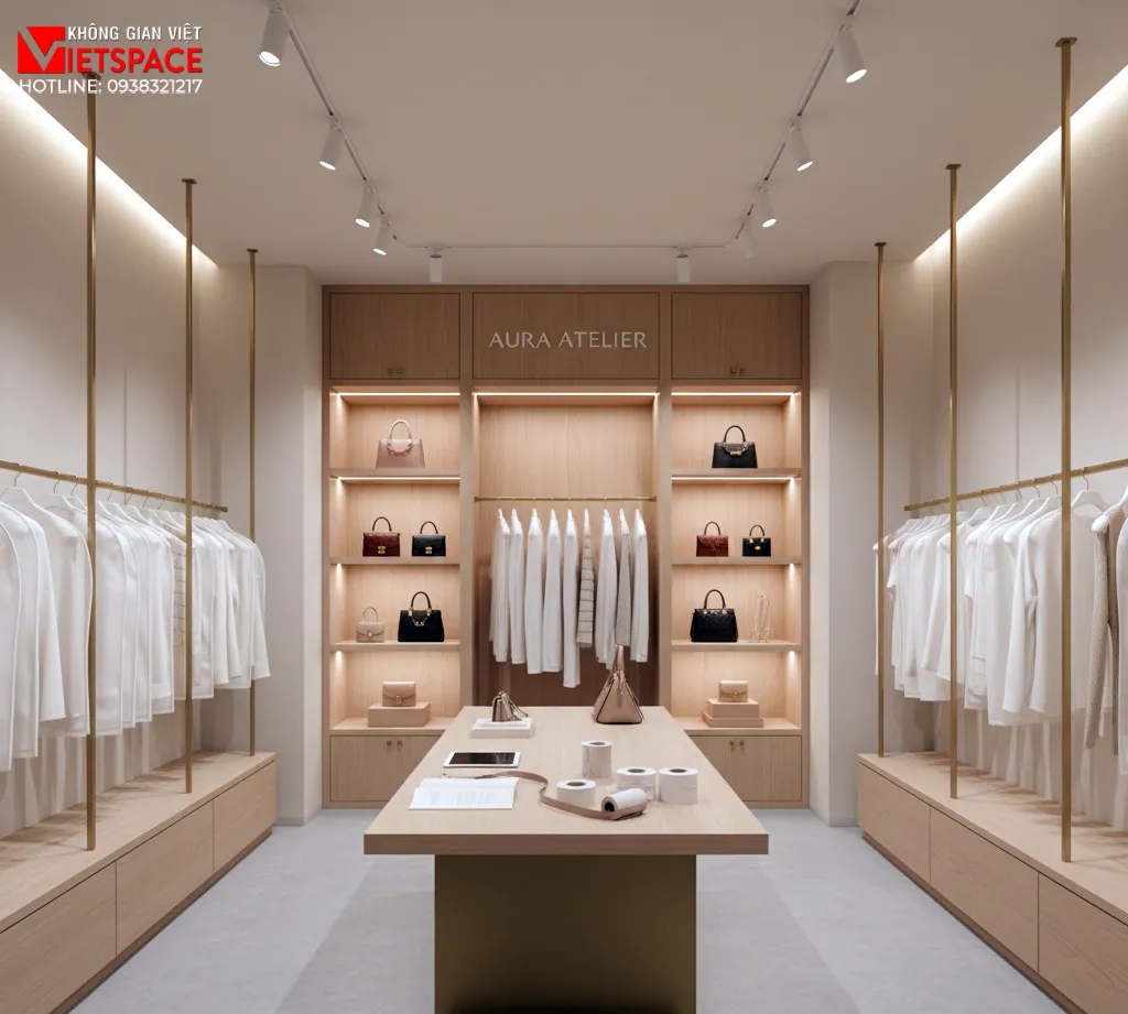 thiết kế cửa hàng thời trang aura atelier _5