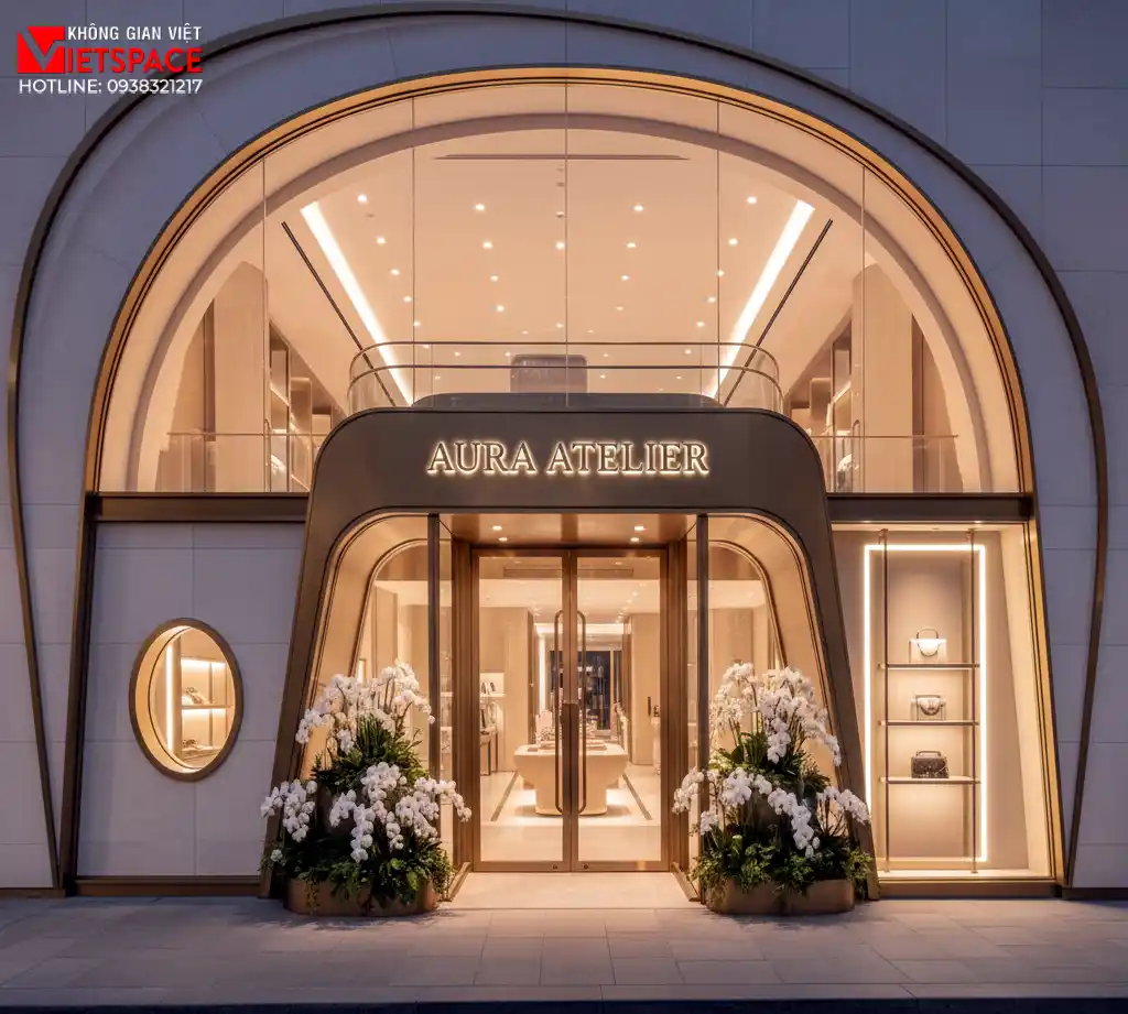 thiết kế cửa hàng thời trang aura atelier _9