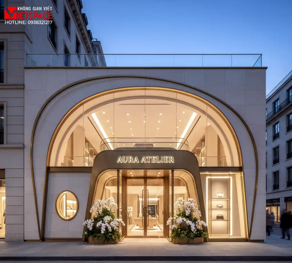 thiết kế cửa hàng thời trang aura atelier _2