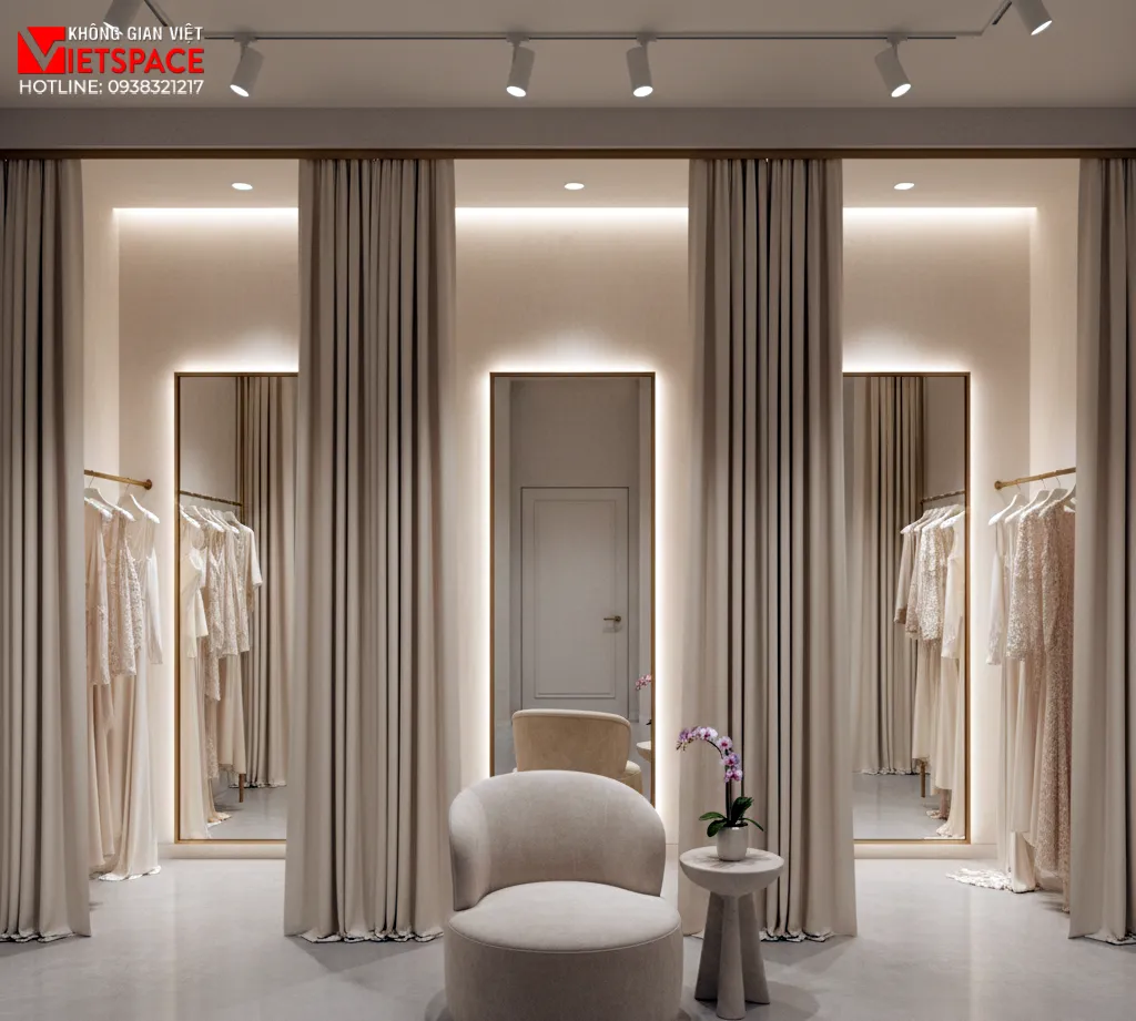 thiết kế cửa hàng thời trang aura atelier _12