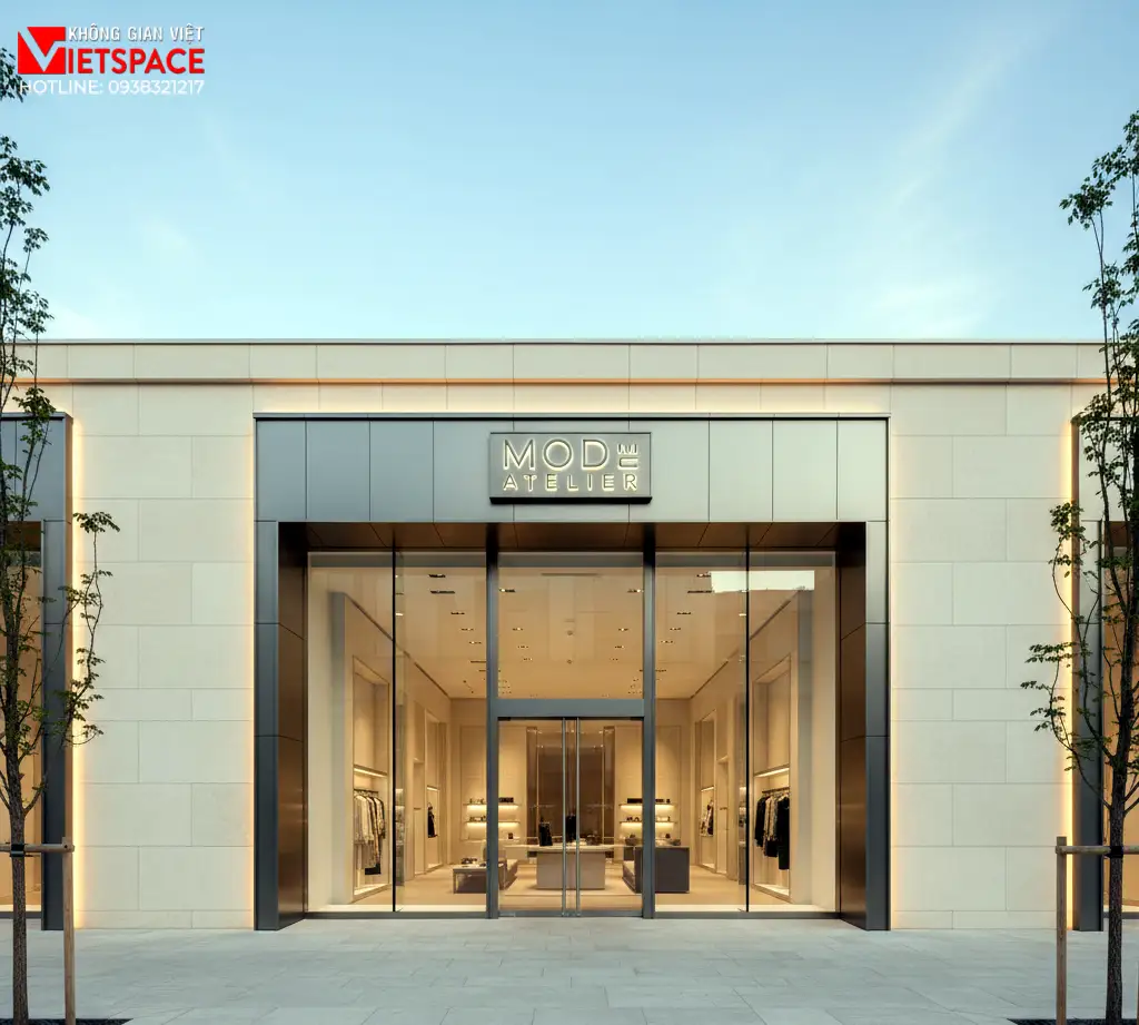 thiết kế cửa hàng thời trang mode atelier _2
