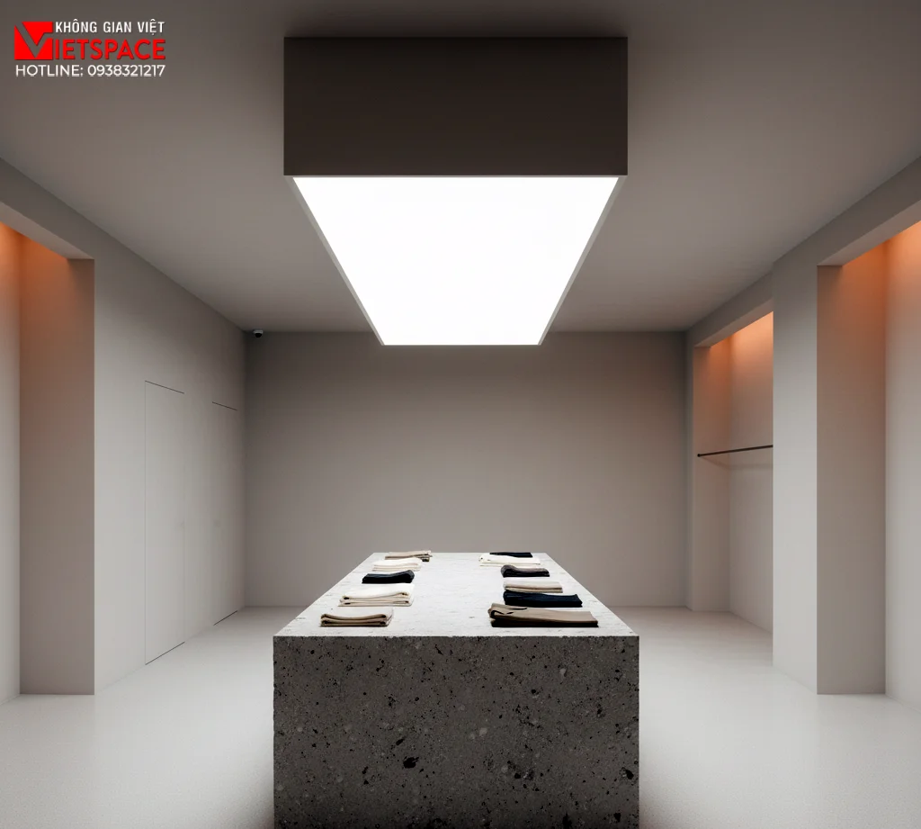 thiết kế cửa hàng thời trang studio minimal _5