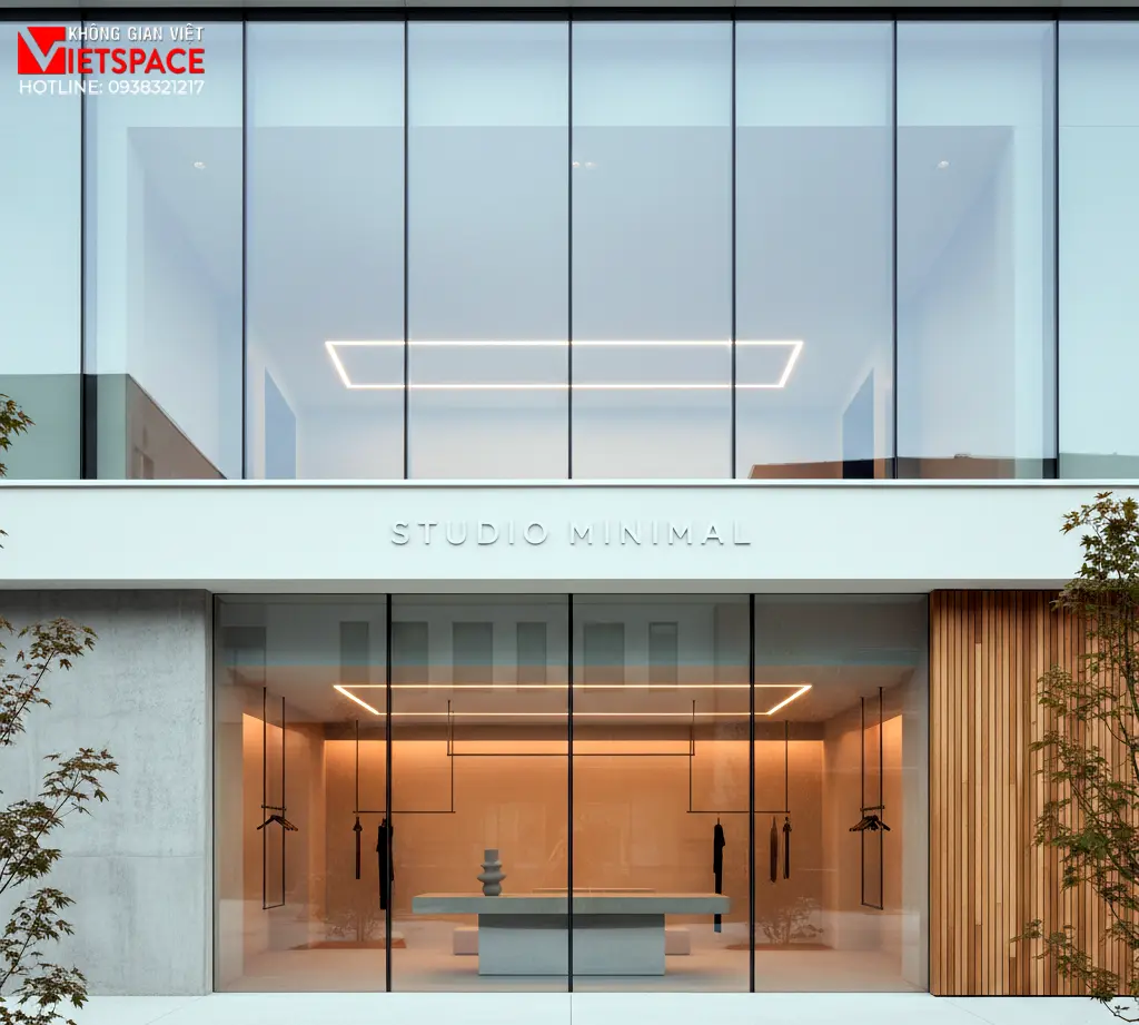 thiết kế cửa hàng thời trang studio minimal _2