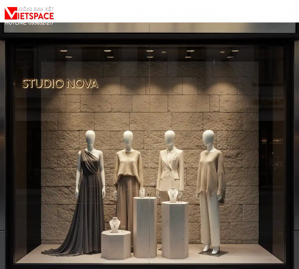 thiết kế cửa hàng thời trang studio nova _9