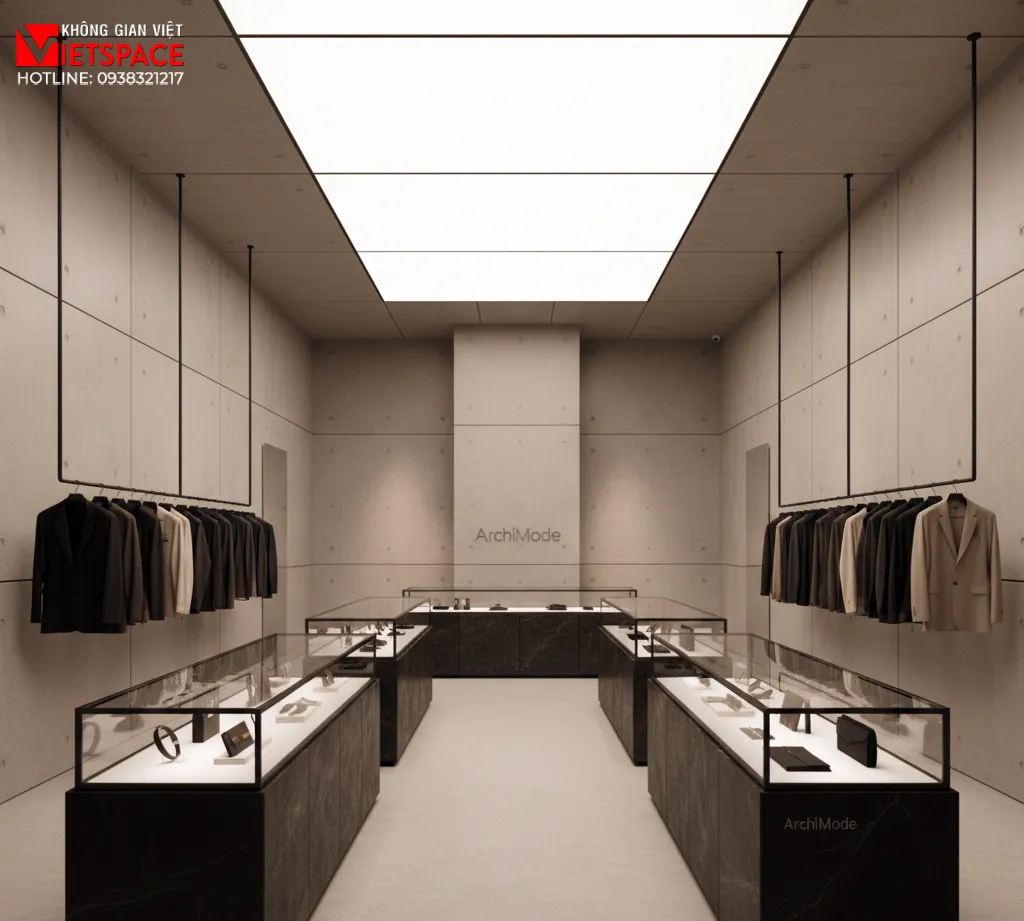 thiết kế cửa hàng thời trang archimode _3