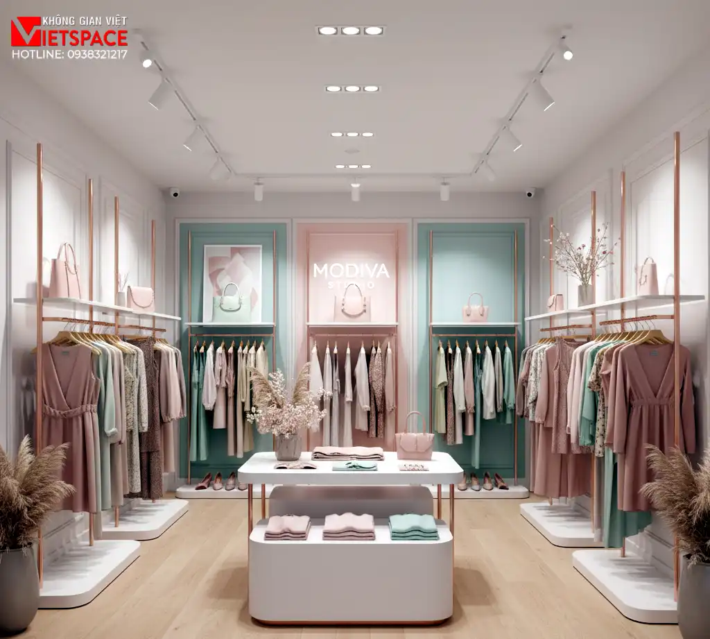 thiết kế cửa hàng thời trang modiva studio _3