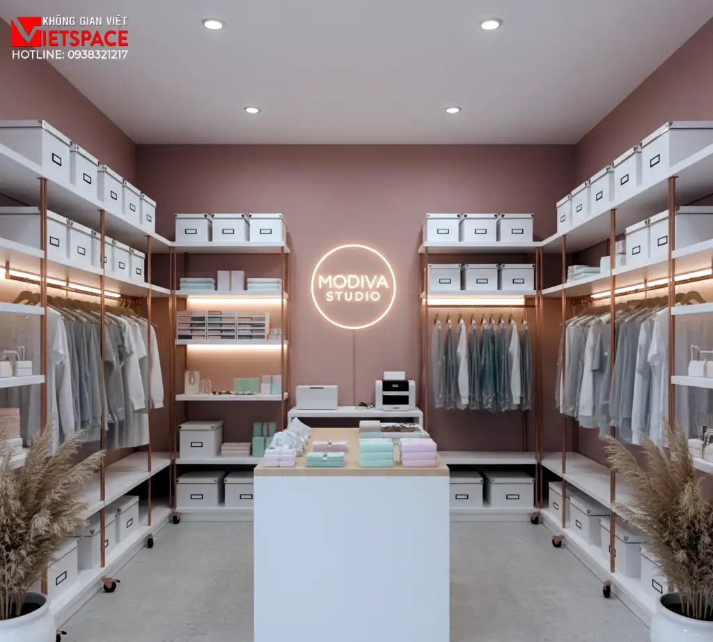 thiết kế cửa hàng thời trang modiva studio _4