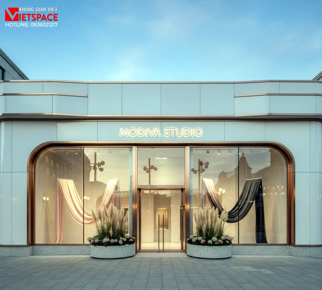 thiết kế cửa hàng thời trang modiva studio _2