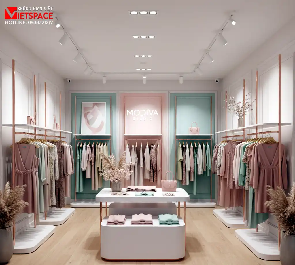 thiết kế cửa hàng thời trang modiva studio _12