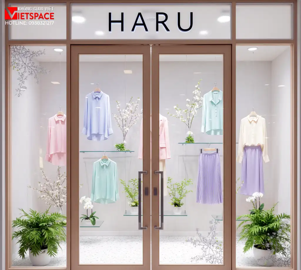 thiết kế cửa hàng thời trang haru _7