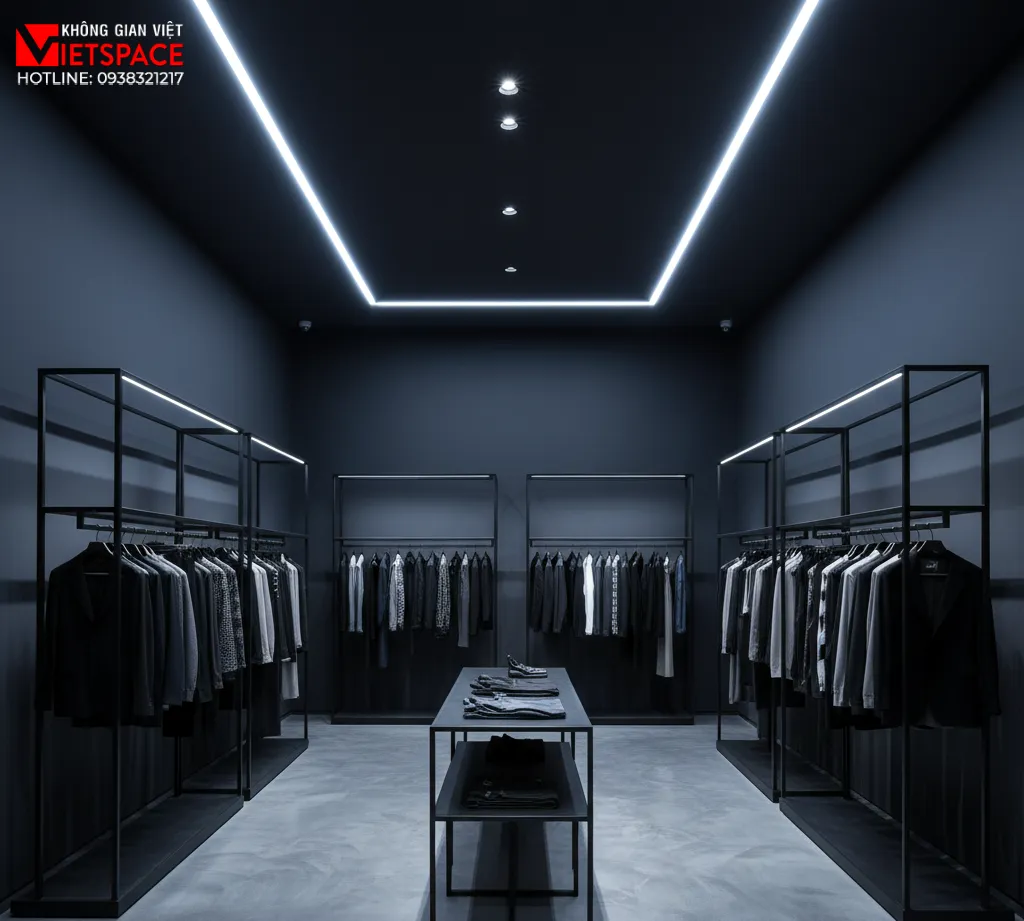 thiết kế cửa hàng thời trang noirline _12