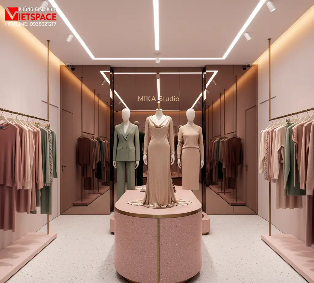 thiết kế cửa hàng thời trang mika studio _9