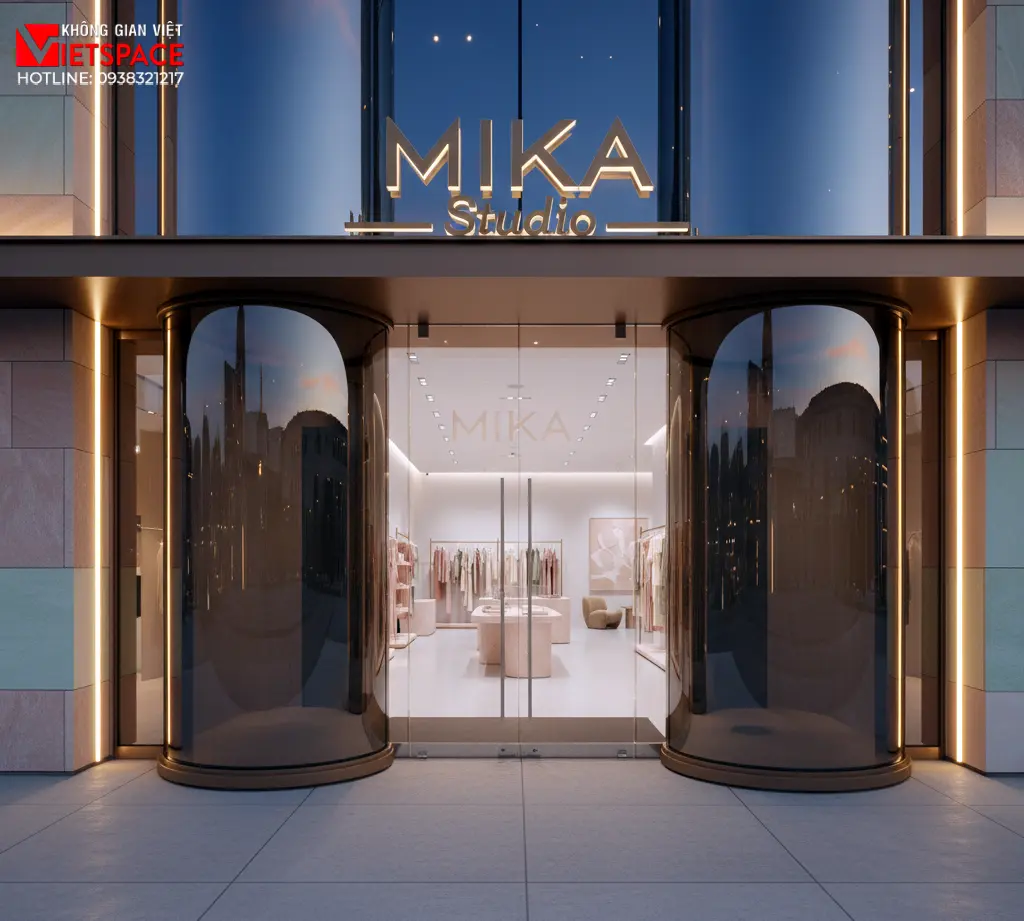 thiết kế cửa hàng thời trang mika studio _12