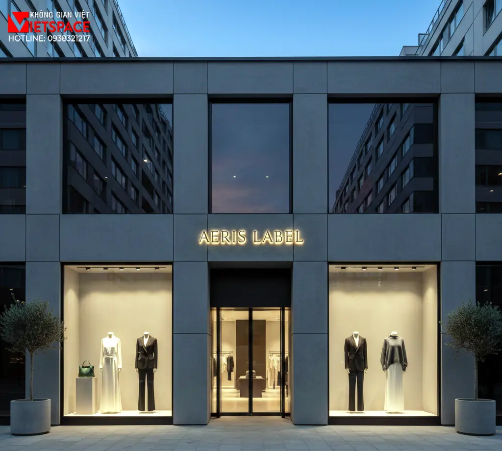 thiết kế cửa hàng thời trang aeris label _2