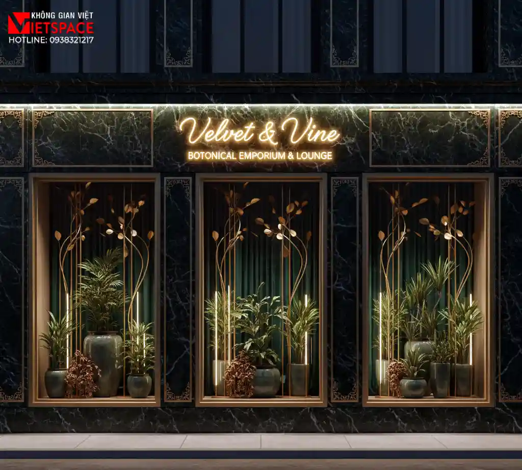 thiết kế cửa hàng thời trang velvet & vine _2