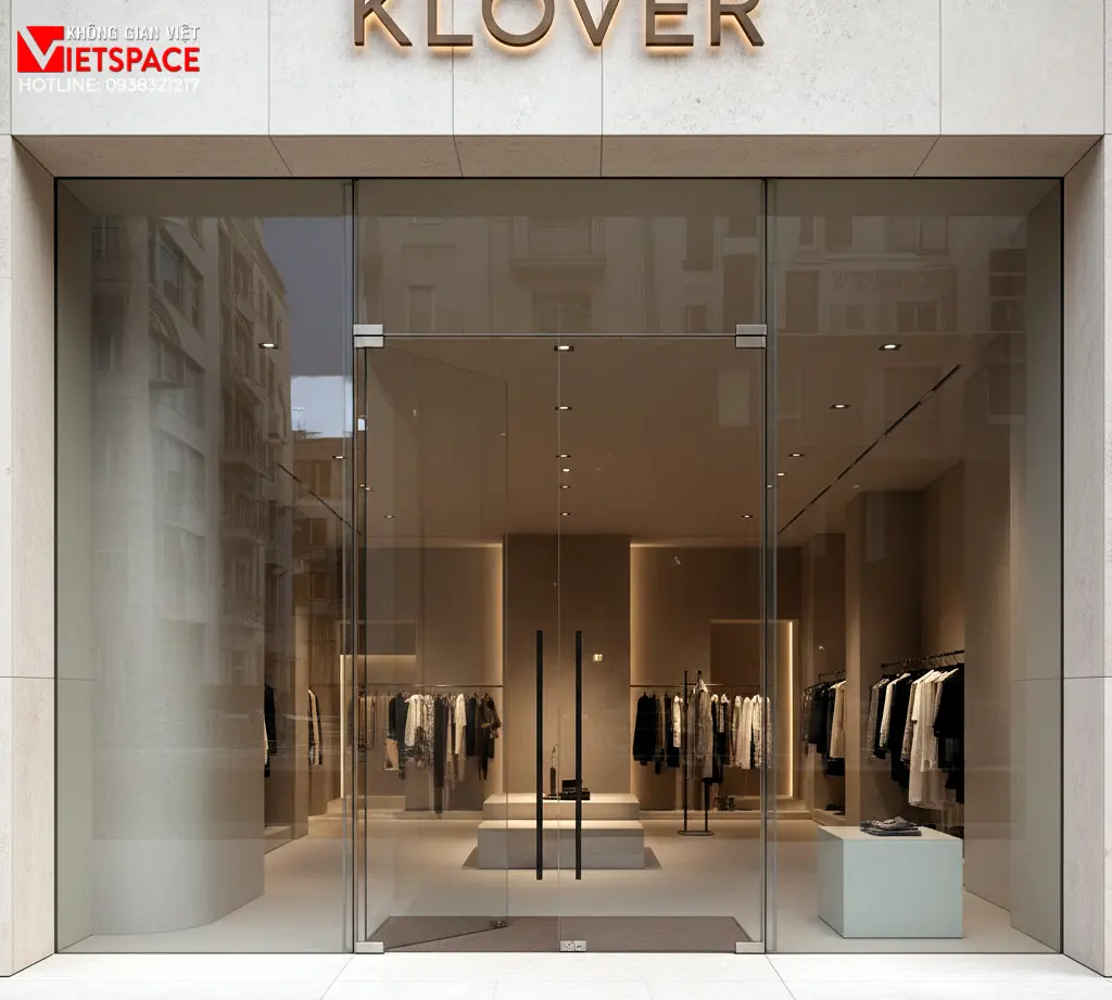 thiết kế cửa hàng thời trang klover _12