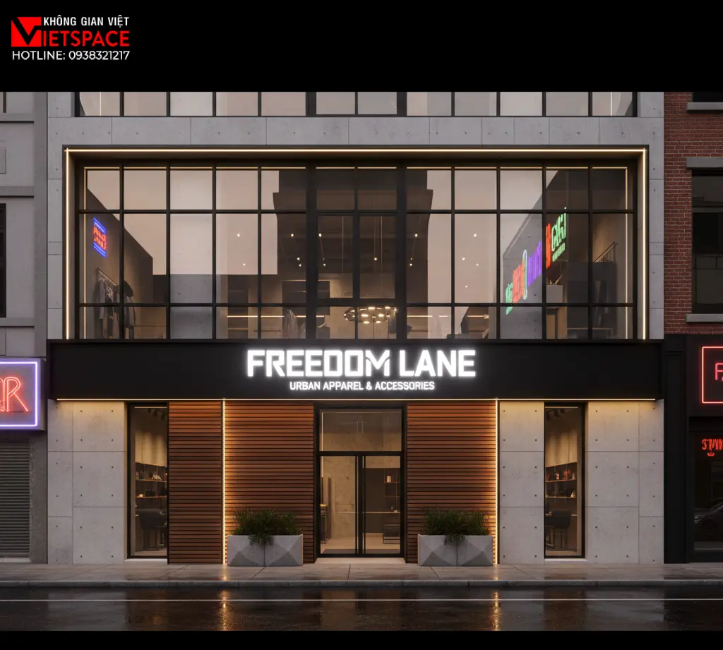 thiết kế cửa hàng thời trang freedom lane _9