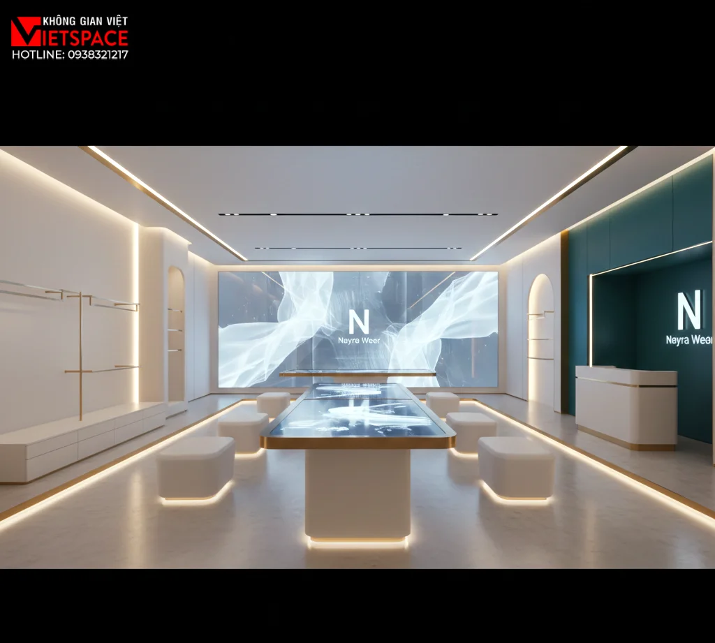 thiết kế cửa hàng thời trang nayra wear _7