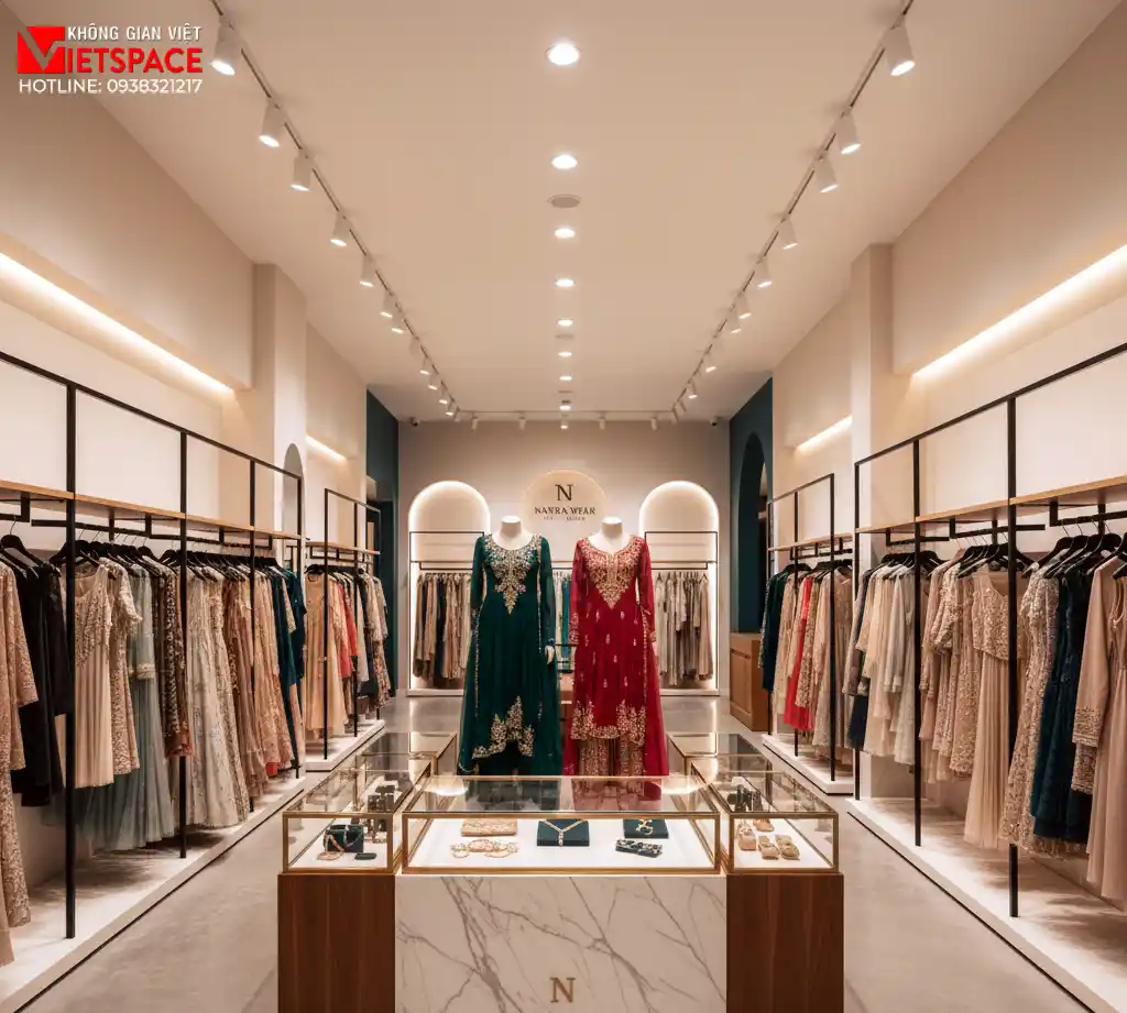 thiết kế cửa hàng thời trang nayra wear _10