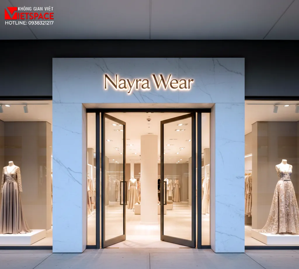 thiết kế cửa hàng thời trang nayra wear _15