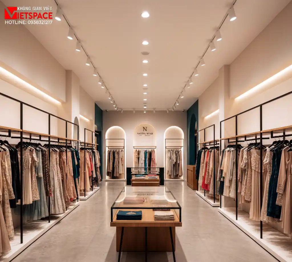 thiết kế cửa hàng thời trang nayra wear _3