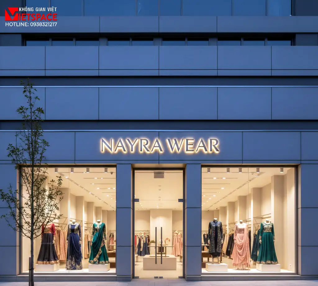 thiết kế cửa hàng thời trang nayra wear _2