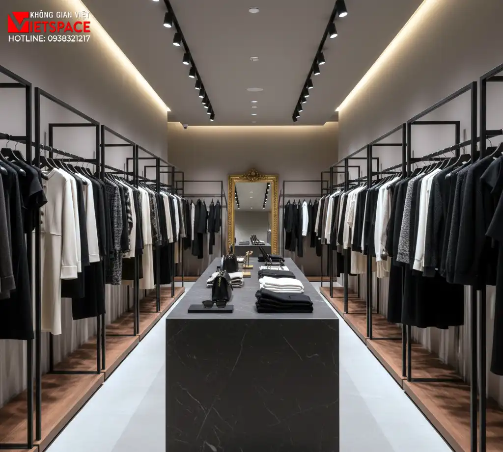 thiết kế cửa hàng thời trang arden mode _10