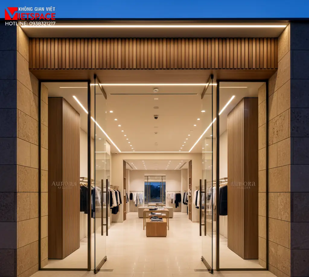 thiết kế cửa hàng thời trang aurora atelier _13