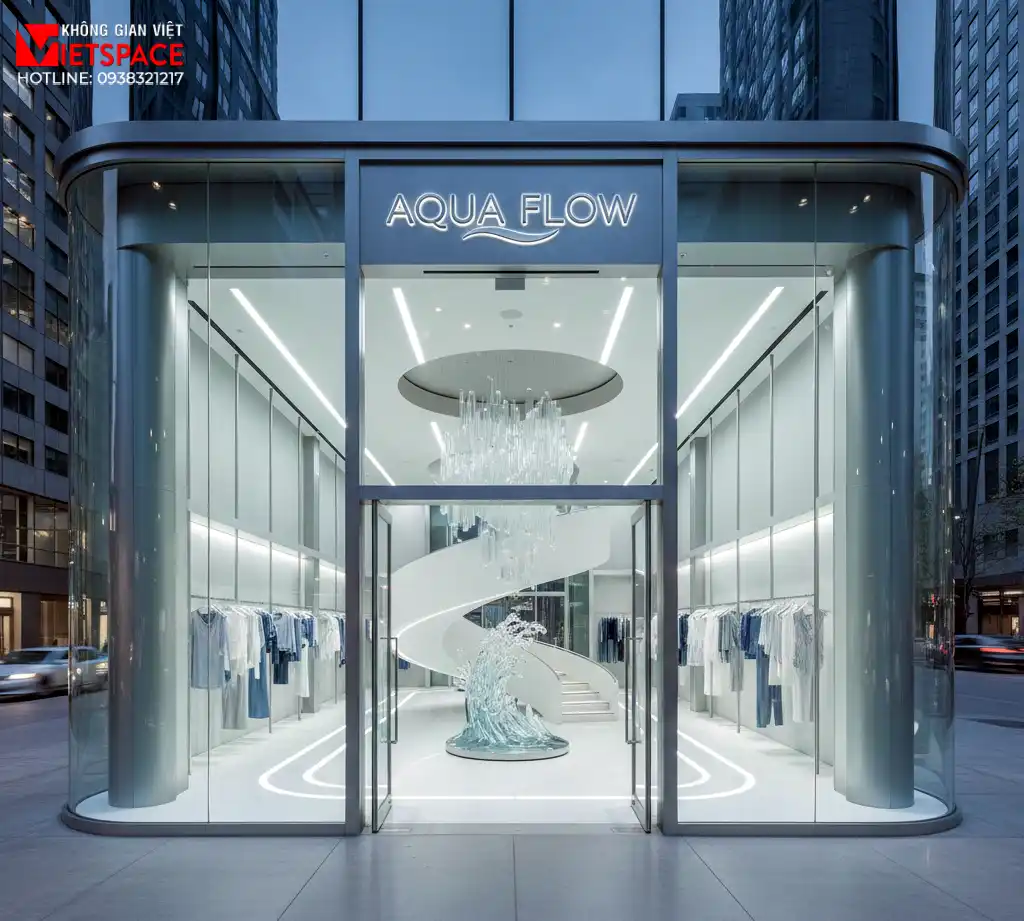 thiết kế cửa hàng thời trang aqua flow _9