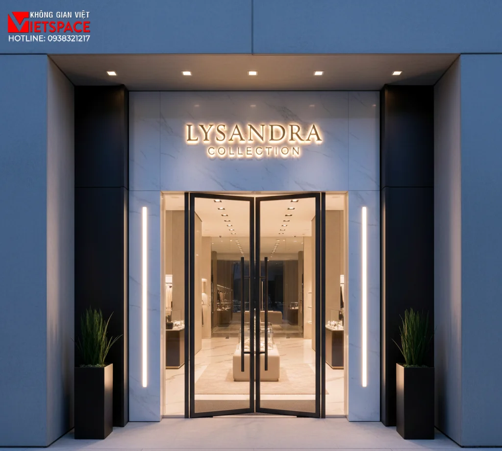 thiết kế cửa hàng thời trang lysandra collection _13