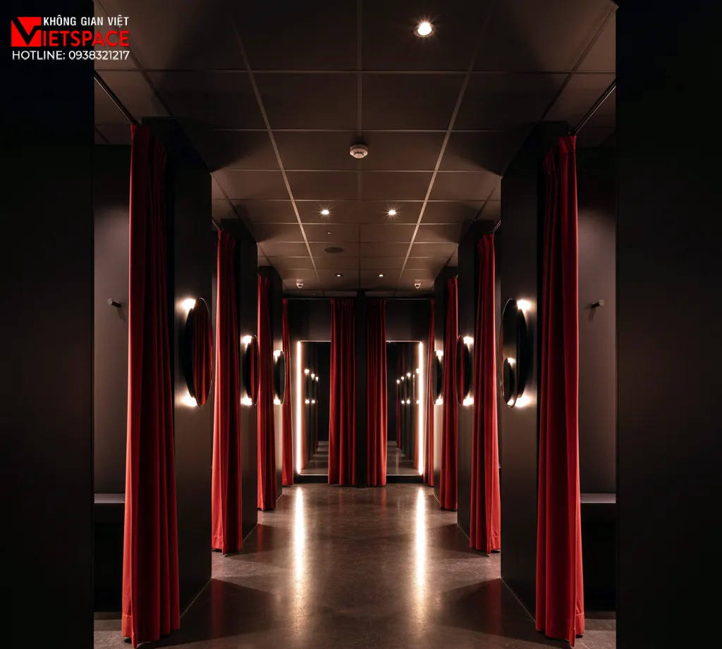 thiết kế cửa hàng thời trang crimson contrast _6