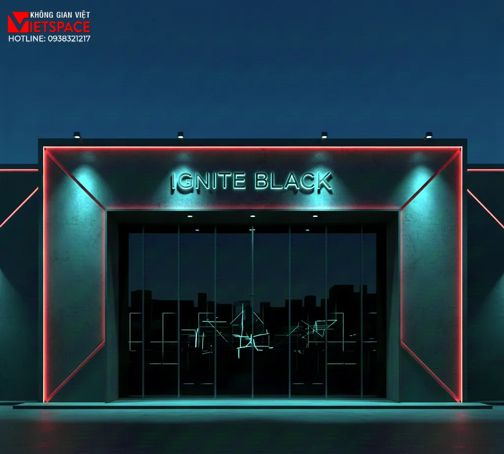 thiết kế cửa hàng thời trang ignite black _2