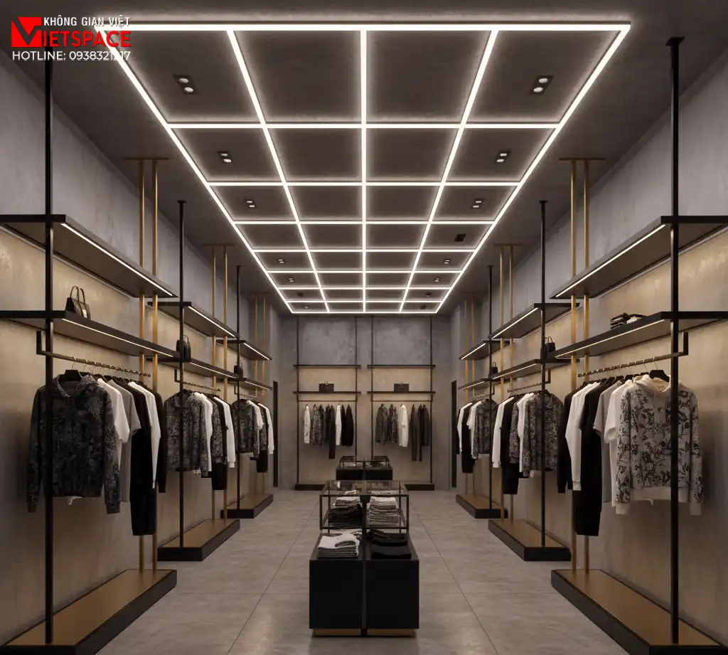 thiết kế cửa hàng thời trang gold rusher _13