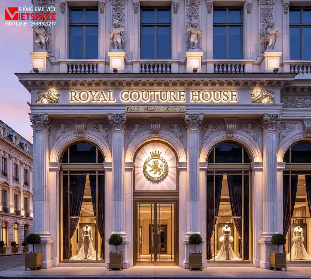 thiết kế cửa hàng thời trang royal couture house _2