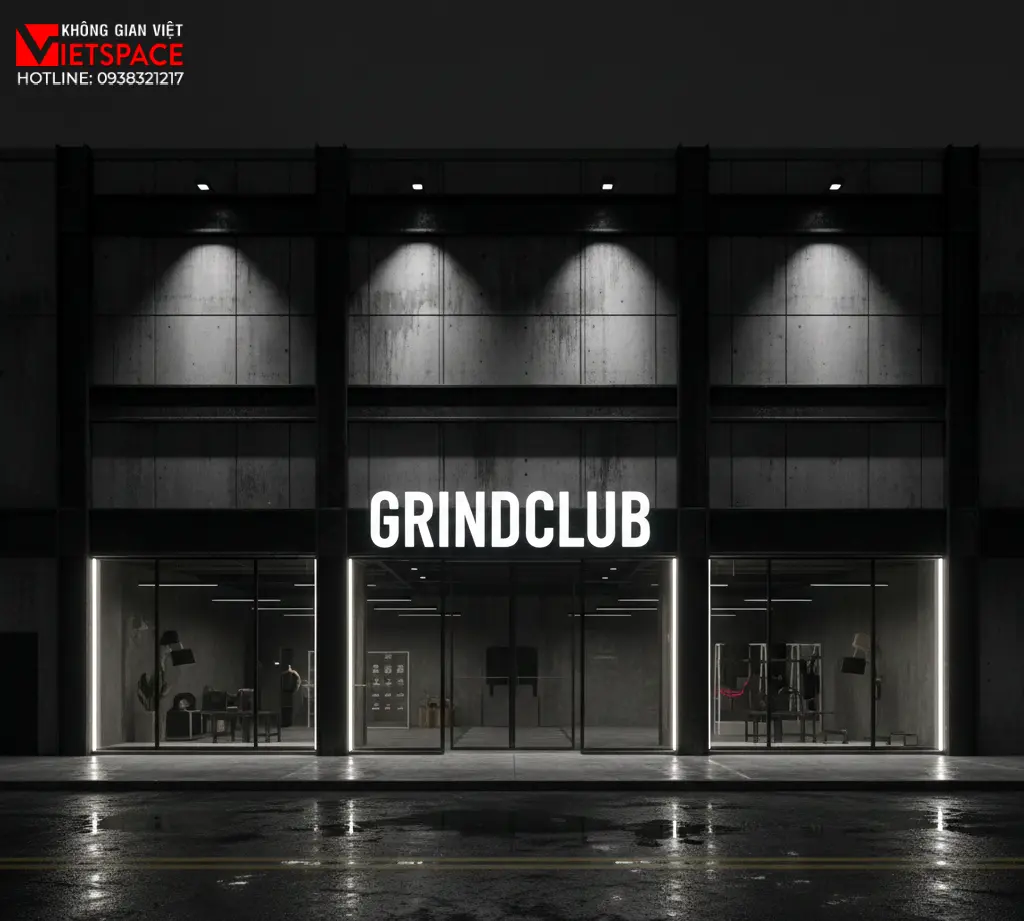 thiết kế cửa hàng thời trang grindclub _1