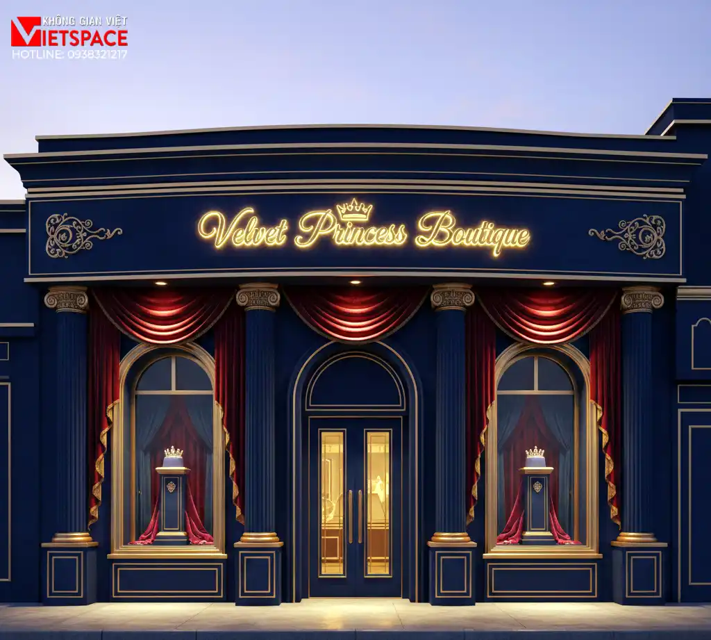 thiết kế cửa hàng thời trang velvet princess boutique _1