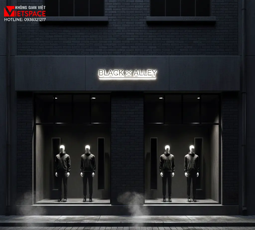 thiết kế cửa hàng thời trang black alley _5