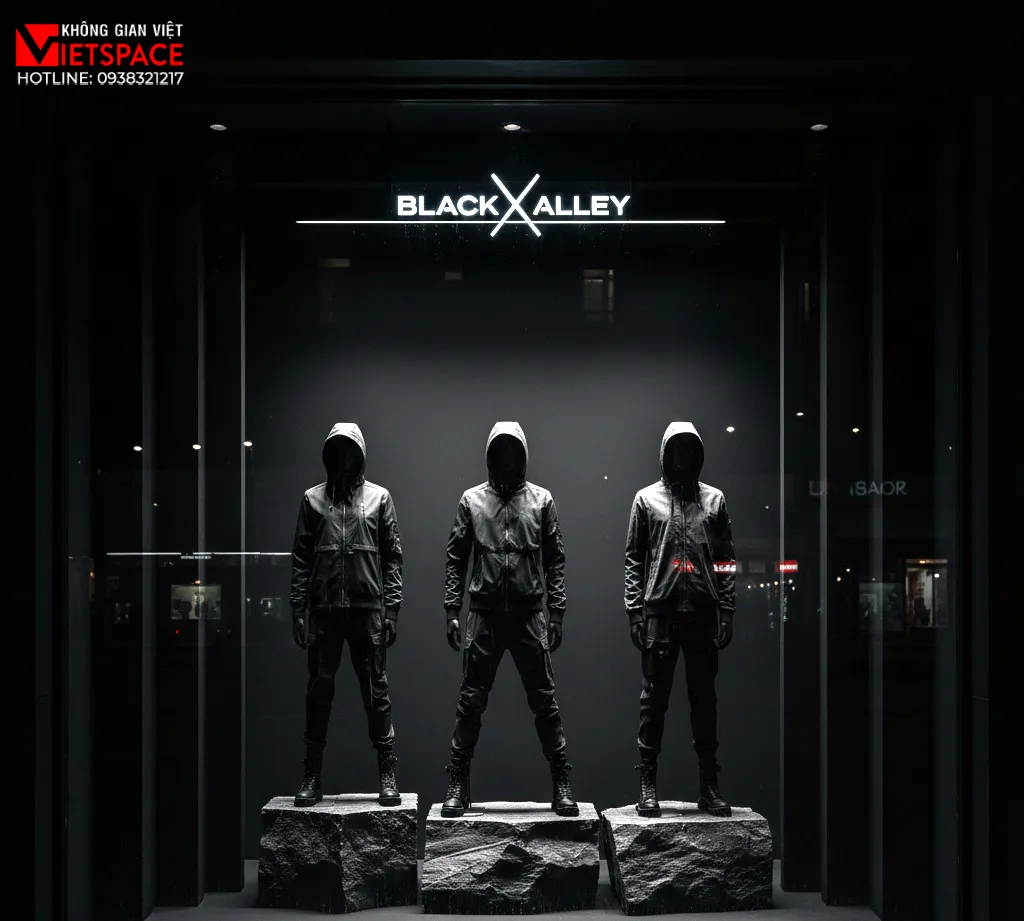 thiết kế cửa hàng thời trang black alley _13