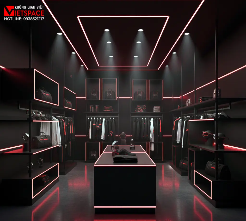 thiết kế cửa hàng thời trang redline mode _7